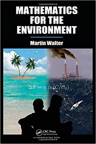 mathematics for the environment 1st edition martin walter 1439834725, 978-1439834725