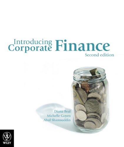 introducing corporate finance 2nd edition diana j beal 0470813768, 9780470813768