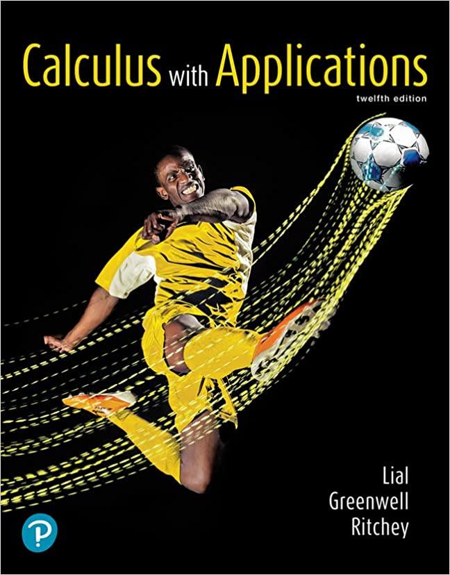 calculus with applications 12th edition margaret l. lial 978-0135871348, 0135871344