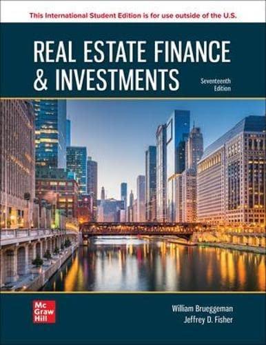 ise real estate finance and investments 17th international edition jeffrey fisher william b. brueggeman