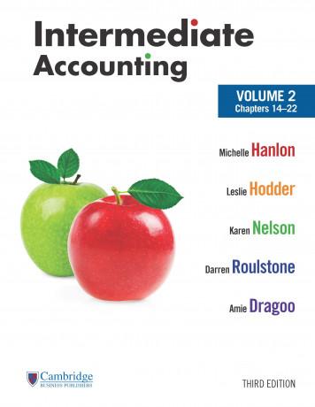 intermediate accounting volume 2 chapters 14 to 22 3rd edition michelle l. hanlon, leslie hodder, karen k.