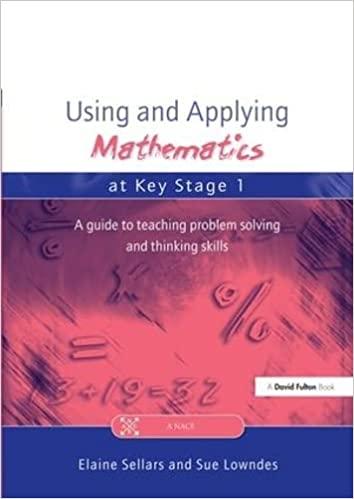 using and applying mathematics at key stage 1 1st edition elaine sellers, sue lowndes 1138175773,
