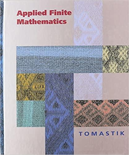 applied finite mathematics 1st edition edmond c tomastik 0030972582, 978-0030972584