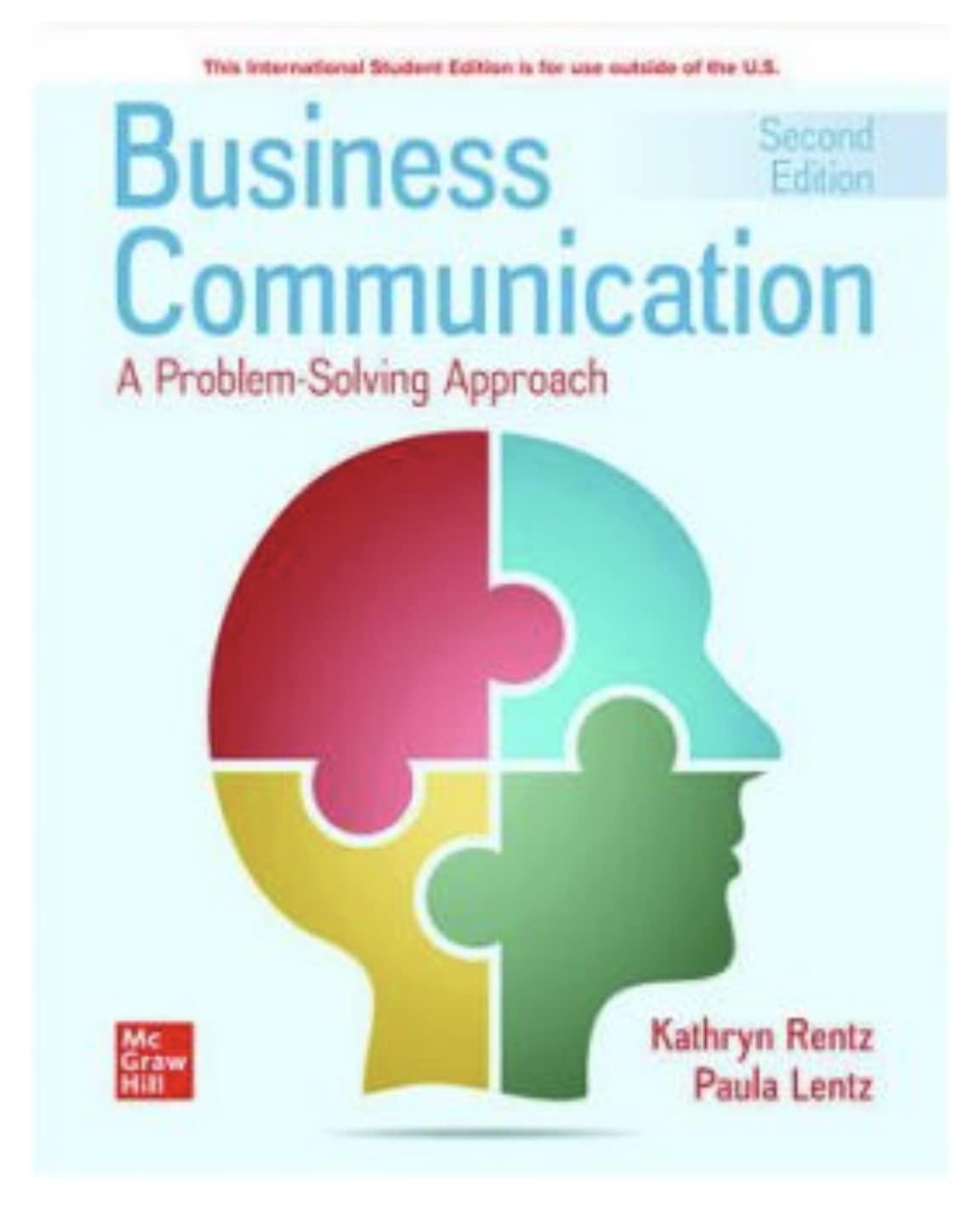 ise business communication a problem solving approach 2nd international edition kathryn rentz, paula lentz