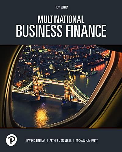 multinational business finance 16th edition david k. eiteman, arthur i. stonehill, michael h. moffett