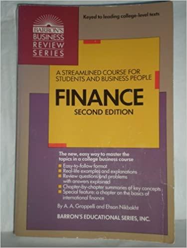 finance 2nd edition angelico groppelli, ehsan nikbakht 0812043731, 978-0812043730