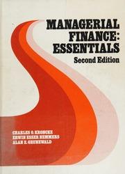 managerial finance essentials 2nd edition charles o. kroncke, alan e. grunewald, erwin esser nemmers