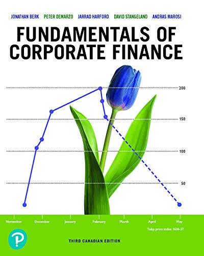 fundamentals of corporate finance 3rd canadian edition jonathan berk, peter demarzo, jarrod harford, david
