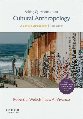asking questions about cultural anthropology a concise introduction 3rd edition robert l. welsch, luis a.
