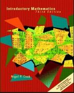 introductory mathematics 3rd edition nigel p cook 0130161322, 9780130161321