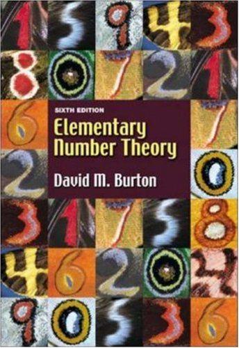 elementary number theory 6th edition david m. burton 0073051888, 9780073051888