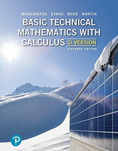 basic technical mathematics with calculus 11th edition allyn washington, richard evans, michelle boué,