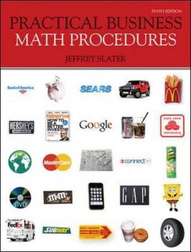 practical business math procedures 10th edition jeffrey slater 0073377538, 9780073377537