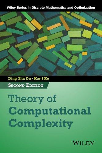 theory of computational complexity 2nd edition ding-zhu du, ker-i ko 1118306082, 9781118306086