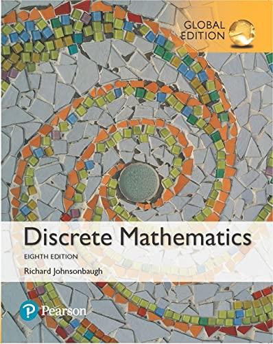 discrete mathematics 8th global edition richard johnsonbaugh 1292233702, 9781292233703