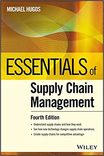 essentials of supply chain management 4th edition michael h hugos 9781119461104
