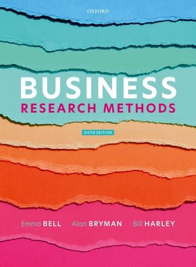 business research methods 6th edition emma bell, bill harley, alan bryman 0198869444, 9780198869443