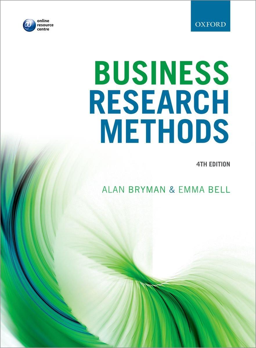 business research methods 4th edition alan bryman, emma bell 0199668647, 9780199668649