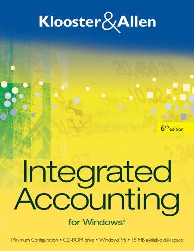 integrated accounting for windows 6th edition dale a. klooster, warren allen 0324664850, 9780324664850