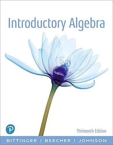 introductory algebra 13th edition marvin bittinger, judith beecher, barbara johnson 0134689631, 9780134689630