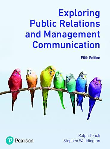 exploring public relations and management communication 5th edition ralph tench, stephen waddington