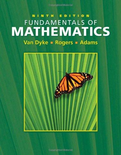 fundamentals of mathematics 9th edition james van dyke, james rogers, holli adams 049501253x, 9780495012535