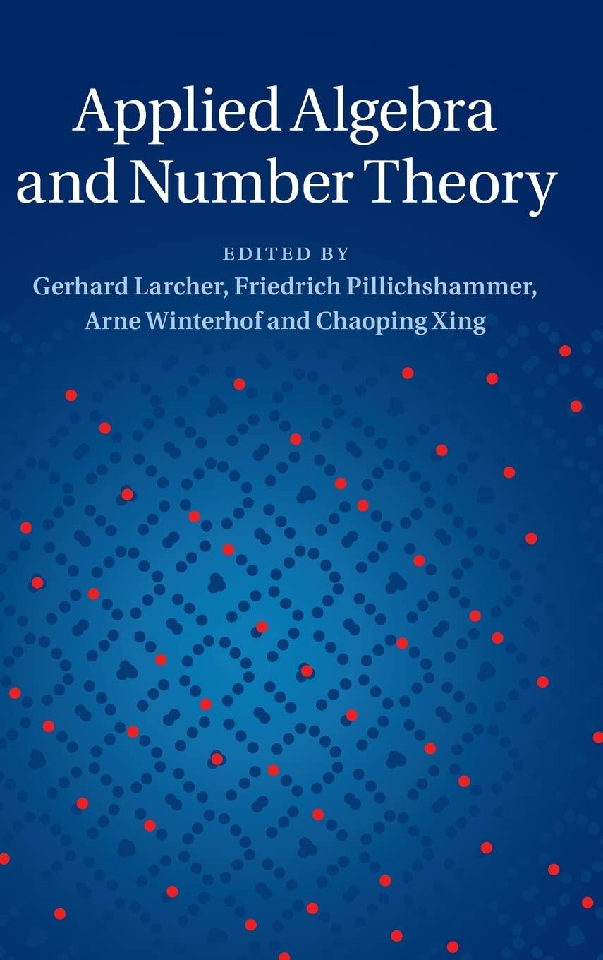 applied algebra and number theory 1st edition gerhard larcher, friedrich pillichshammer, arne winterhof,