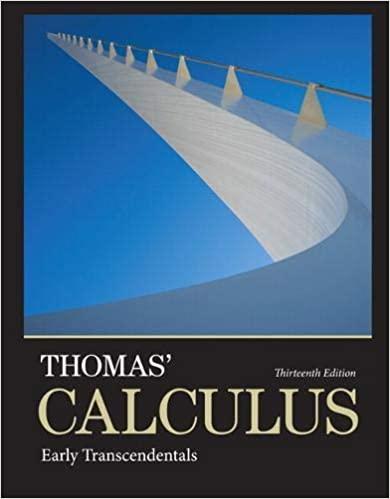 Thomas Calculus Early Transcendentals