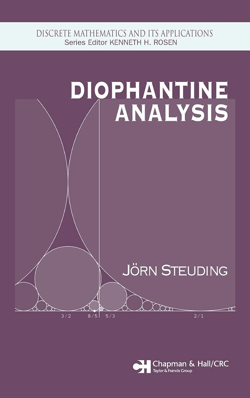 diophantine analysis 1st edition jorn steuding 1584884827, 9781584884828
