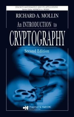 an introduction to cryptography 2nd edition richard a. mollin 1584886188, 9781584886181