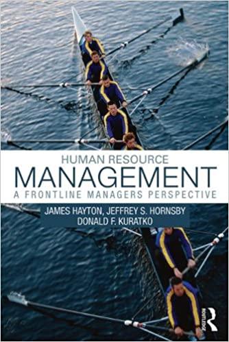 human resource management a frontline manager's perspective 1st edition james hayton, jeffrey s. hornsby,