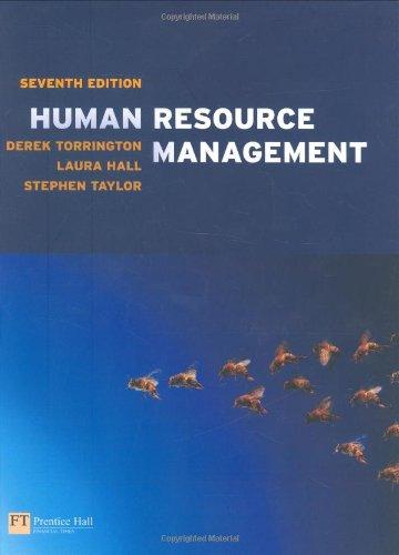 human resource management 7th edition derek torrington , laura hall, stephen taylor 0273710753, 978-0273710752