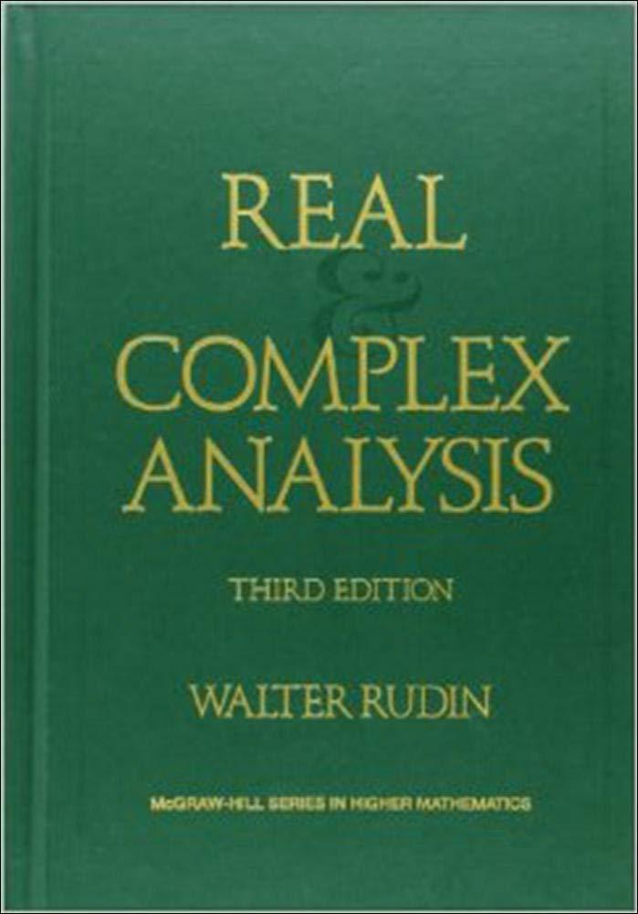 real and complex analysis 3rd edition walter rudin 0070542341, 9780070542341