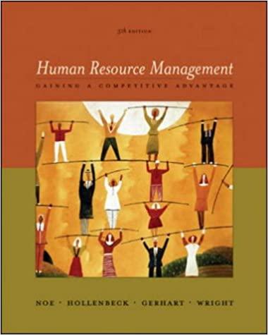 human resource management gaining a competitive advantage 5th edition raymond a. noe 0072987383,
