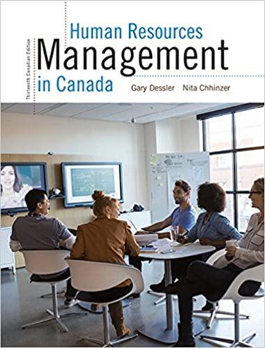 human resources management in canada 13th canadian edition gary dessler, nita chhinzer 0134005449,