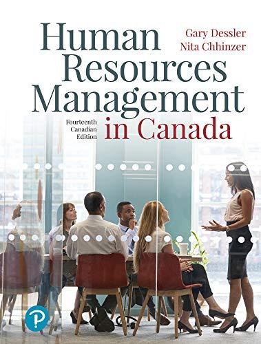 human resources management in canada 14th canadian edition dessler gary, chhinzer nita 0134791320,