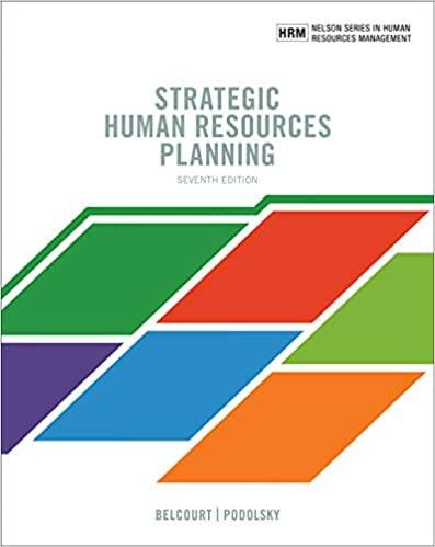 strategic human resources planning 7th edition monica belcourt, mark podolosky 0176798080, 978-0176798086