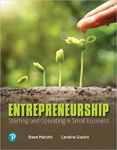entrepreneurship starting and operating a small business 5th edition caroline glackin 0135210526,