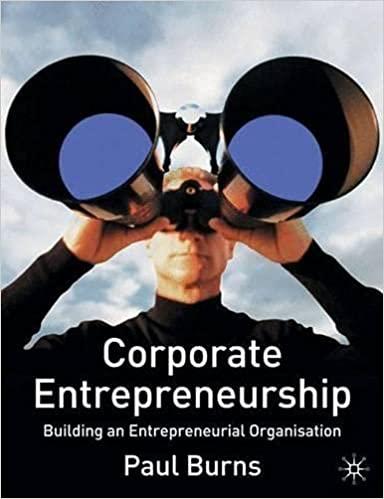 corporate entrepreneurship building an entrepreneurial organisation 1st edition paul burns 1403908095,