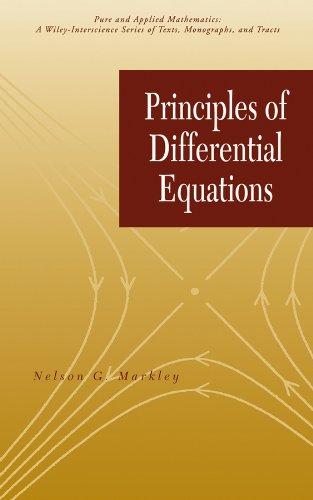 principles of differential equations 1st edition nelson g. markley 0471649562, 9780471649564