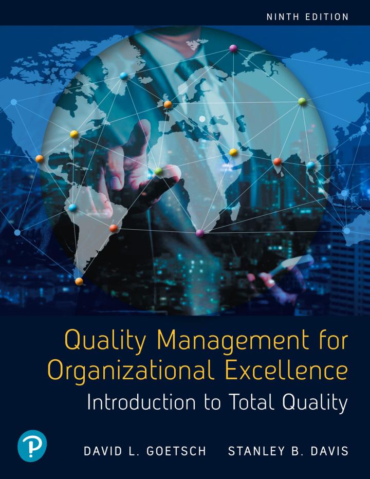 quality management for organizational excellence introduction to total quality 9th edition david l. goetsch,