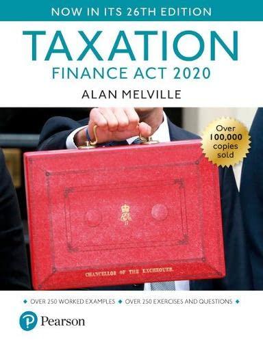taxation finance act 2020 26th edition alan melville 1292360712, 978-1292360713