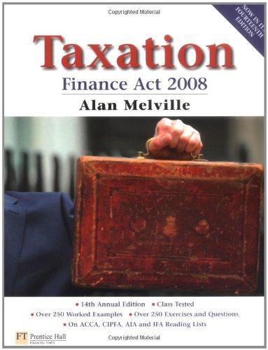 taxation finance act 2008 14th edition alan melville 1405873906, 978-1405873901