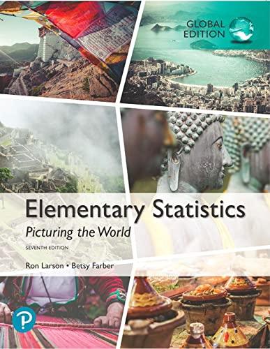 elementary statistics picturing the world 7th global edition betsy farber, ron larson 1292260467,