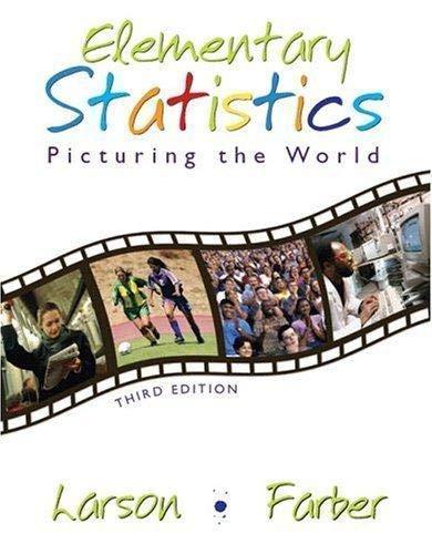 elementary statistics picturing the world 3rd edition ron larson, betsy farber 013148317x, 9780131483170