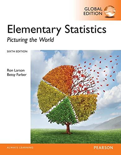 elementary statistics picturing the world 6th global edition ron larson, elizabeth farber 1292058617,