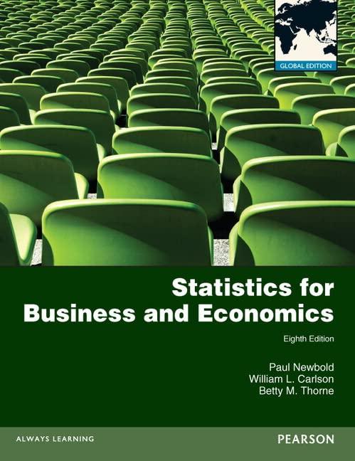 statistics for business and economics 8th global edition paul newbold, mr william carlson, ms betty thorne