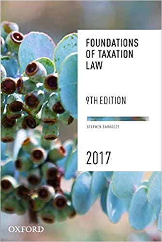 foundations of taxation law 2017 9th edition stephen barkoczy 0190308532, 978-0190308537