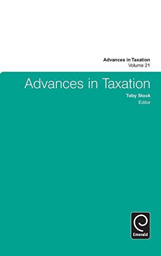 advances in taxation volume 21 toby stock 1784411205, 978-1784411206