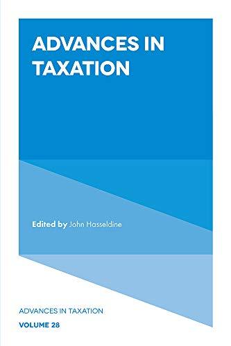 advances in taxation volume 28 john hasseldine 1800433271, 978-1800433274
